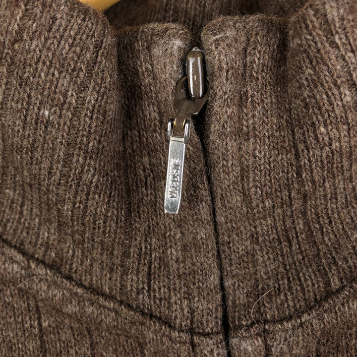 Lacoste Driver's Knit Sweater, Size 5, Men's L Lamb wool brown type Vintage Second Hand