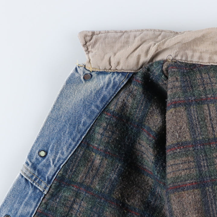 Vintage 90'S Lee DUNGAREES denim jacket, size L, men's unclear blue type Vintage Second Hand