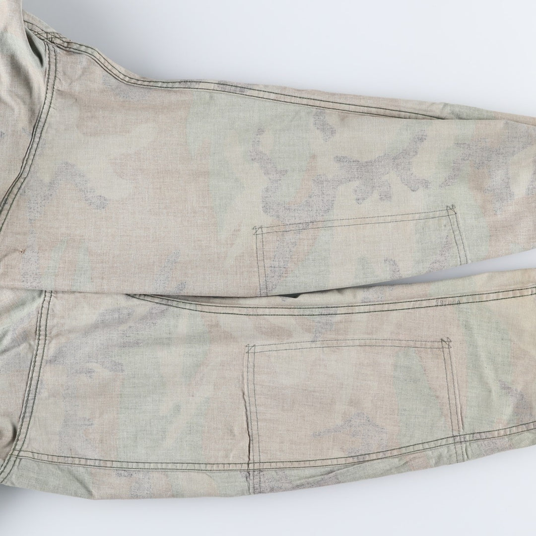 80'S US Military Genuine Camouflage Pattern Woodland Camo BDU Military Jacket Made in USA MEDIUM-REGULAR Men's M Vintage cotton Khaki type Vintage Second Hand