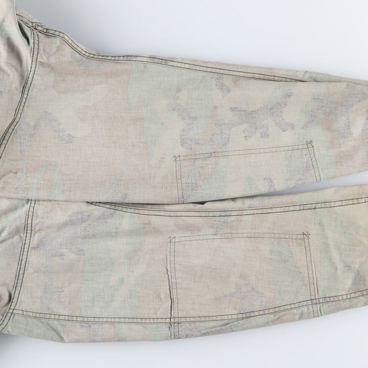 80'S US Military Genuine Camouflage Pattern Woodland Camo BDU Military Jacket Made in USA MEDIUM-REGULAR Men's M Vintage cotton Khaki type Vintage Second Hand