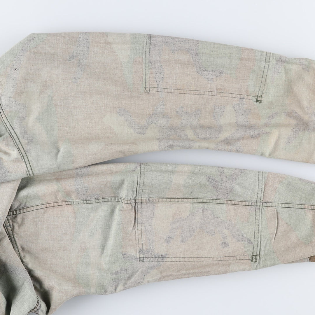 80'S US Military Genuine Camouflage Pattern Woodland Camo BDU Military Jacket Made in USA MEDIUM-REGULAR Men's M Vintage cotton Khaki type Vintage Second Hand