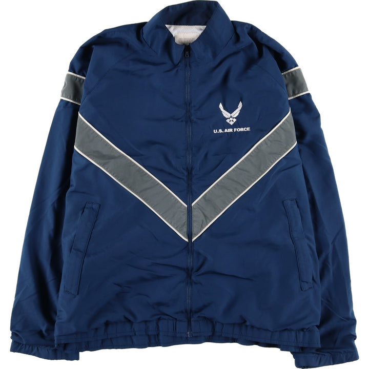 Authentic US Military USAIR Force PTU Training Jacket, Windbreaker, Made in USA, Medium polyester navy blue type Vintage Second Hand
