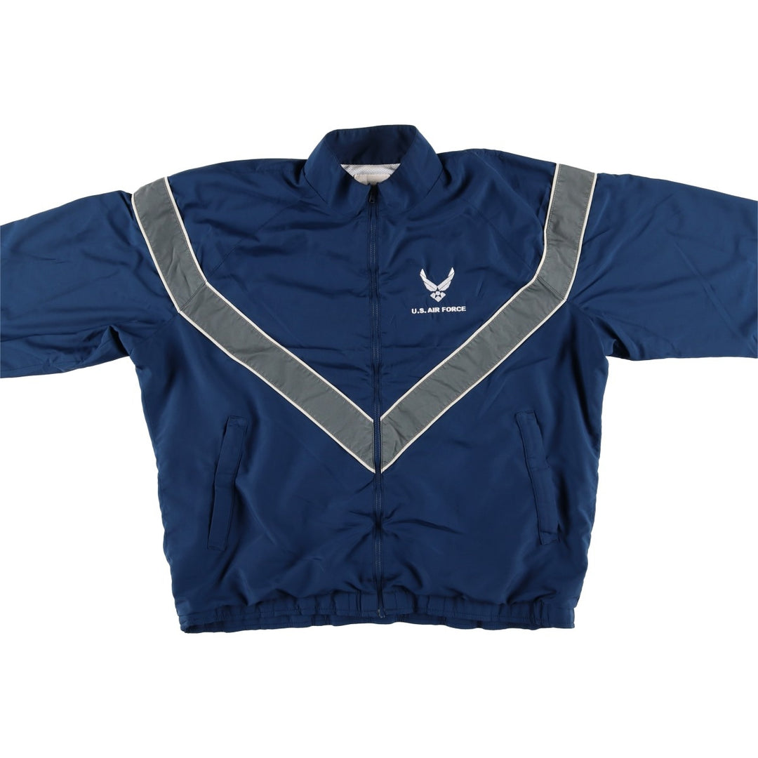 Authentic US Military USAIR Force PTU Training Jacket, Windbreaker, Made in USA, Medium polyester navy blue type Vintage Second Hand