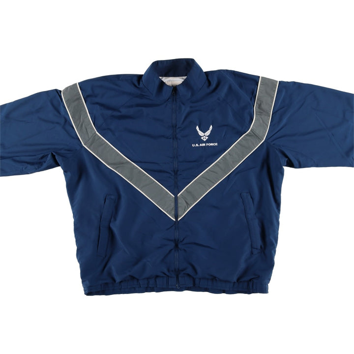 Authentic US Military USAIR Force PTU Training Jacket, Windbreaker, Made in USA, Medium polyester navy blue type Vintage Second Hand