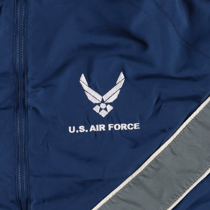 Authentic US Military USAIR Force PTU Training Jacket, Windbreaker, Made in USA, Medium polyester navy blue type Vintage Second Hand