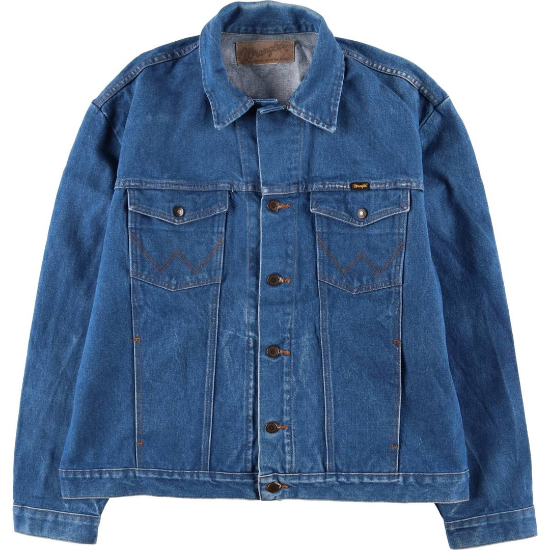 Vintage 80s-90'S Wrangler denim jacket, men's size XL unclear blue type Vintage Second Hand