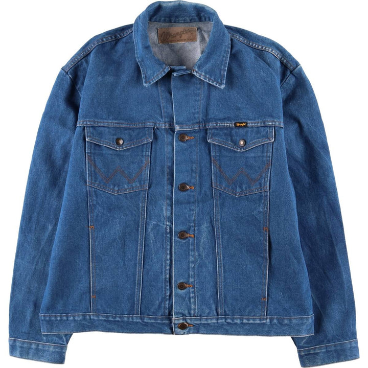 Vintage 80s-90'S Wrangler denim jacket, men's size XL unclear blue type Vintage Second Hand