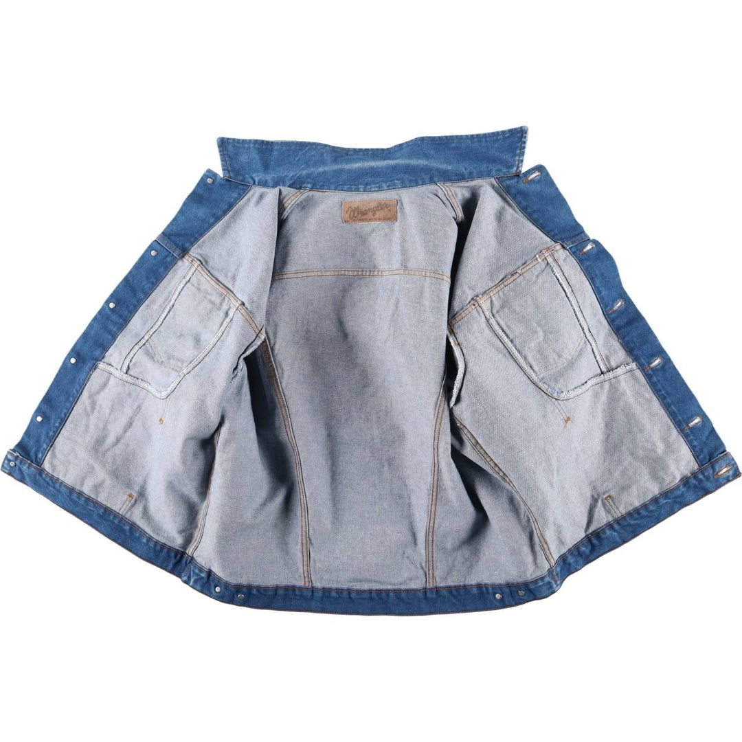Vintage 80s-90'S Wrangler denim jacket, men's size XL unclear blue type Vintage Second Hand