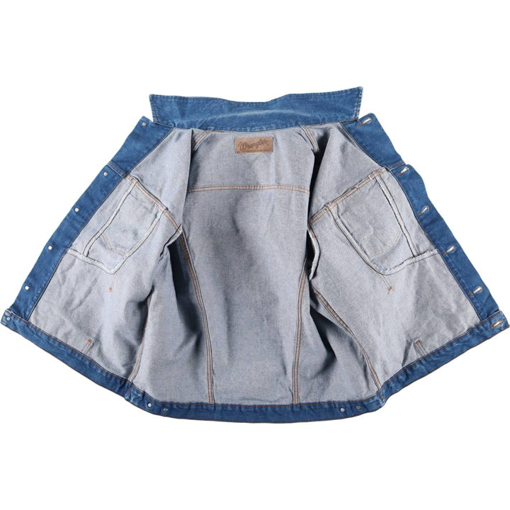 Vintage 80s-90'S Wrangler denim jacket, men's size XL unclear blue type Vintage Second Hand