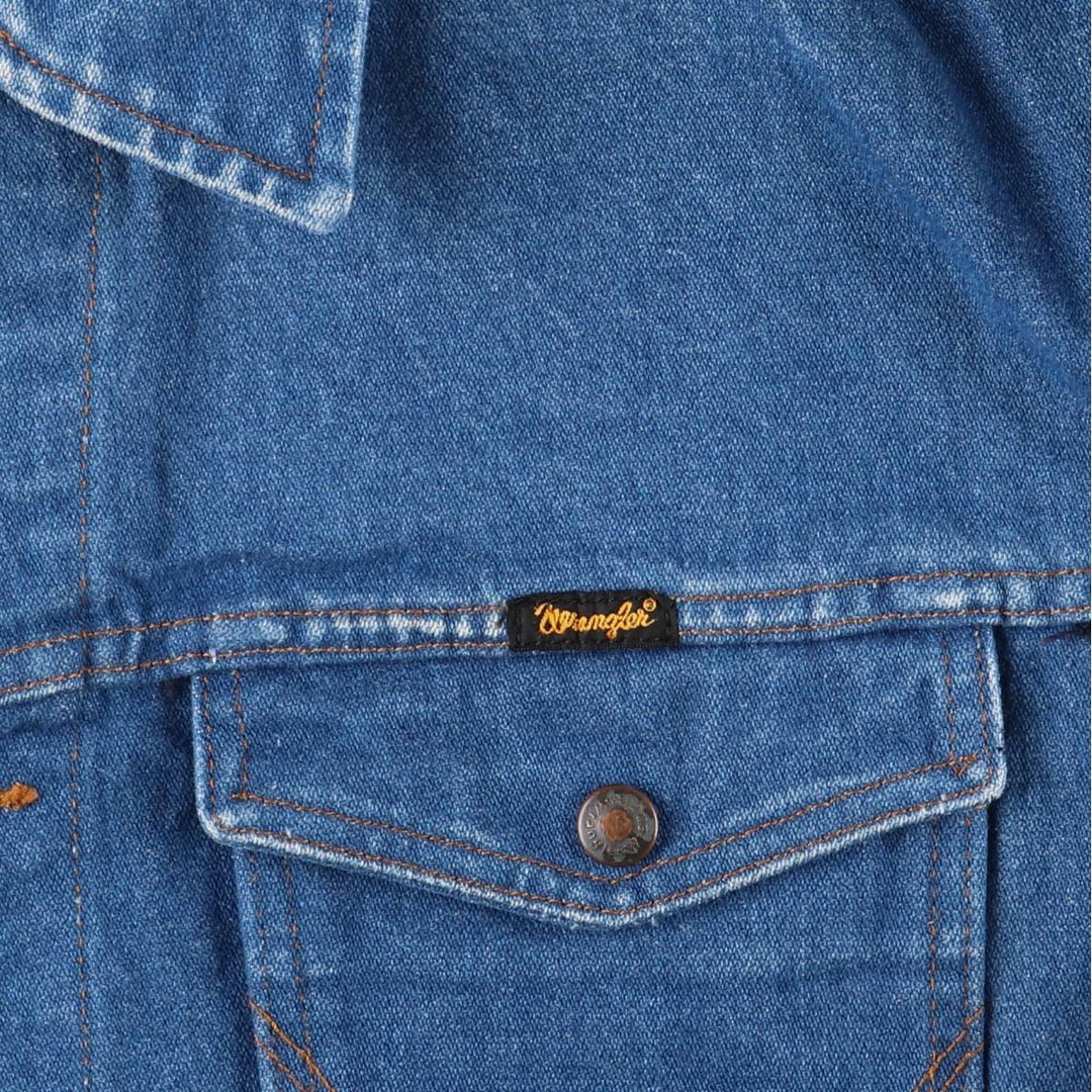 Vintage 80s-90'S Wrangler denim jacket, men's size XL unclear blue type Vintage Second Hand