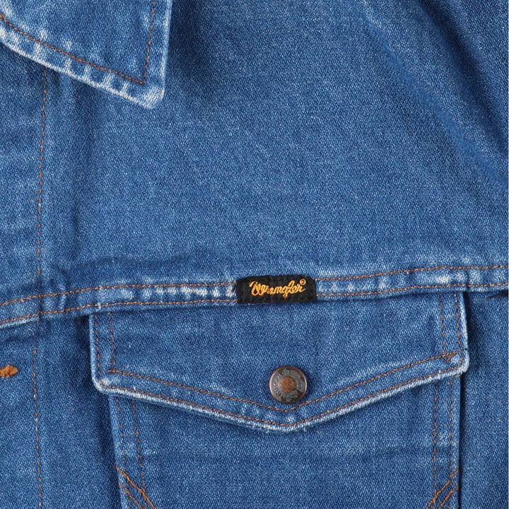 Vintage 80s-90'S Wrangler denim jacket, men's size XL unclear blue type Vintage Second Hand