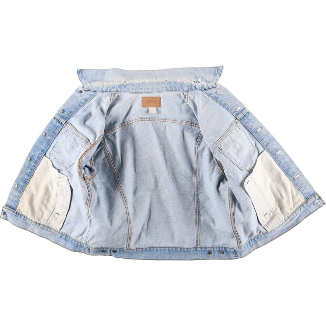 Vintage 80s-90'S Levi's denim jacket with care tag, made in the USA, size XL, men's cotton blue type Vintage Second Hand