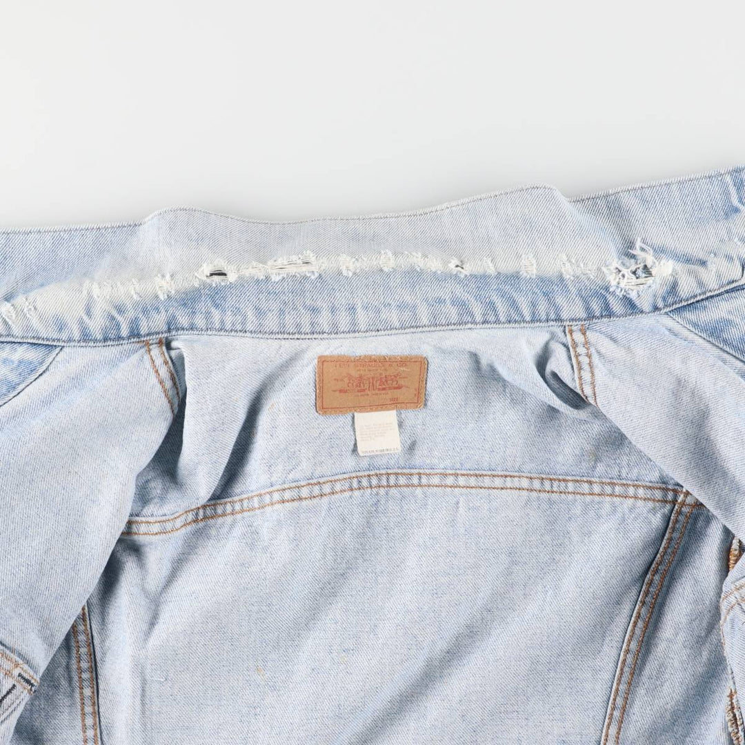 Vintage 80s-90'S Levi's denim jacket with care tag, made in the USA, size XL, men's cotton blue type Vintage Second Hand