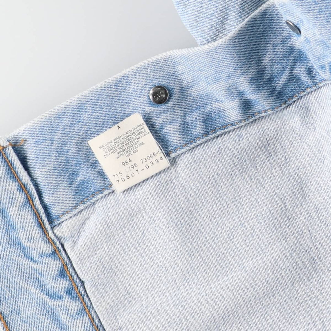 90'S Levi's 70507-0334 denim jacket, denim jacket, made in USA, men's size M, vintage cotton blue type Vintage Second Hand