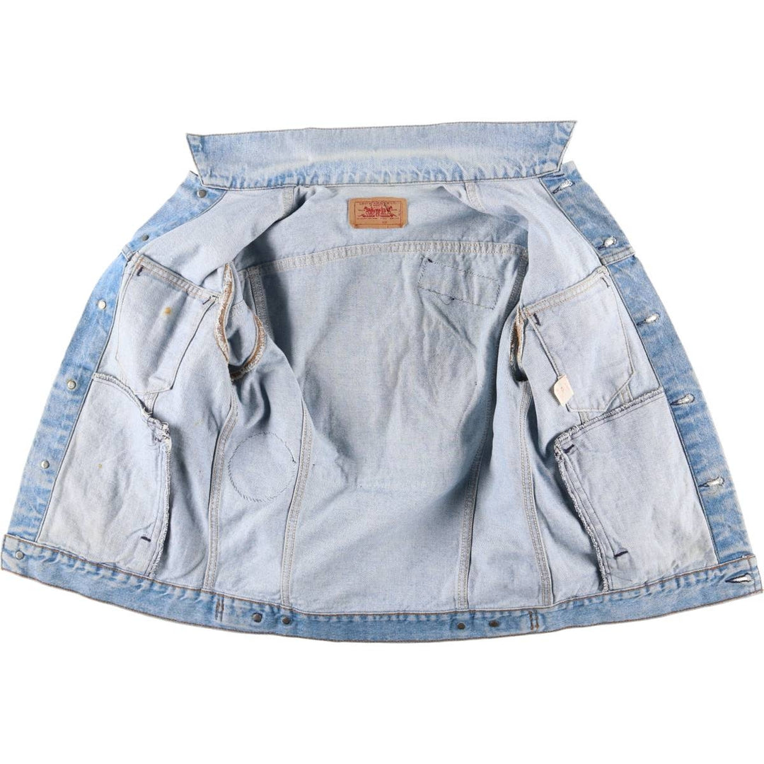 90'S Levi's 71506-0214 Stars and Stripes Custom Denim Jacket, Made in USA, Men's Size Small, Vintage cotton blue type Vintage Second Hand