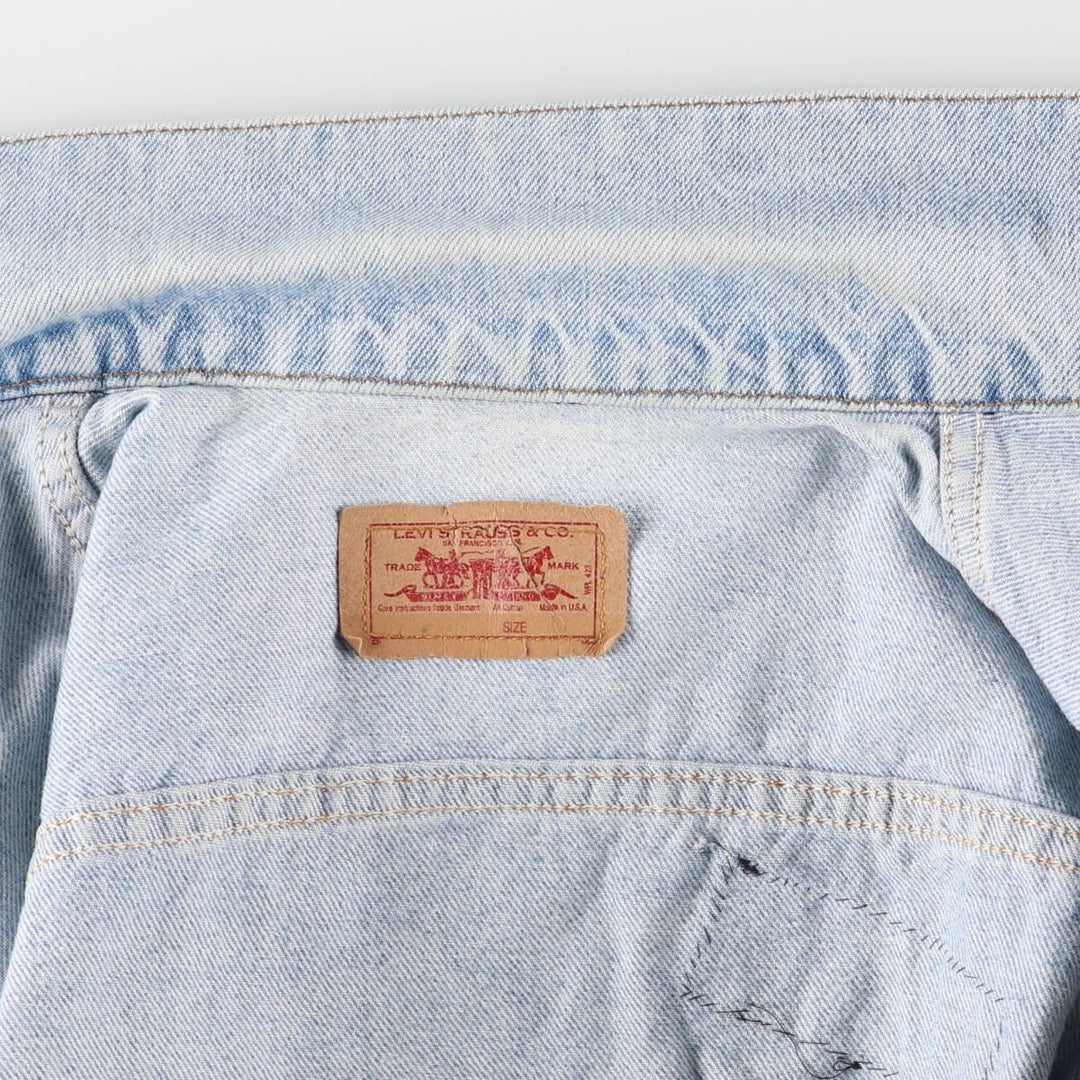 90'S Levi's 71506-0214 Stars and Stripes Custom Denim Jacket, Made in USA, Men's Size Small, Vintage cotton blue type Vintage Second Hand