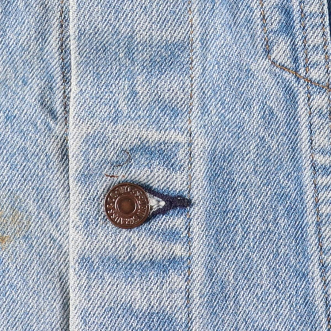 90'S Levi's 71506-0214 Stars and Stripes Custom Denim Jacket, Made in USA, Men's Size Small, Vintage cotton blue type Vintage Second Hand