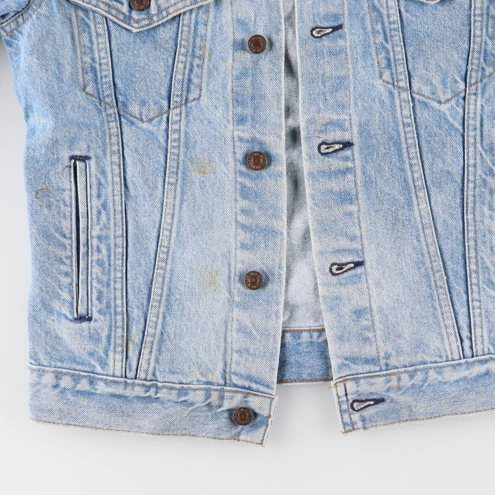 90'S Levi's 71506-0214 Stars and Stripes Custom Denim Jacket, Made in USA, Men's Size Small, Vintage cotton blue type Vintage Second Hand