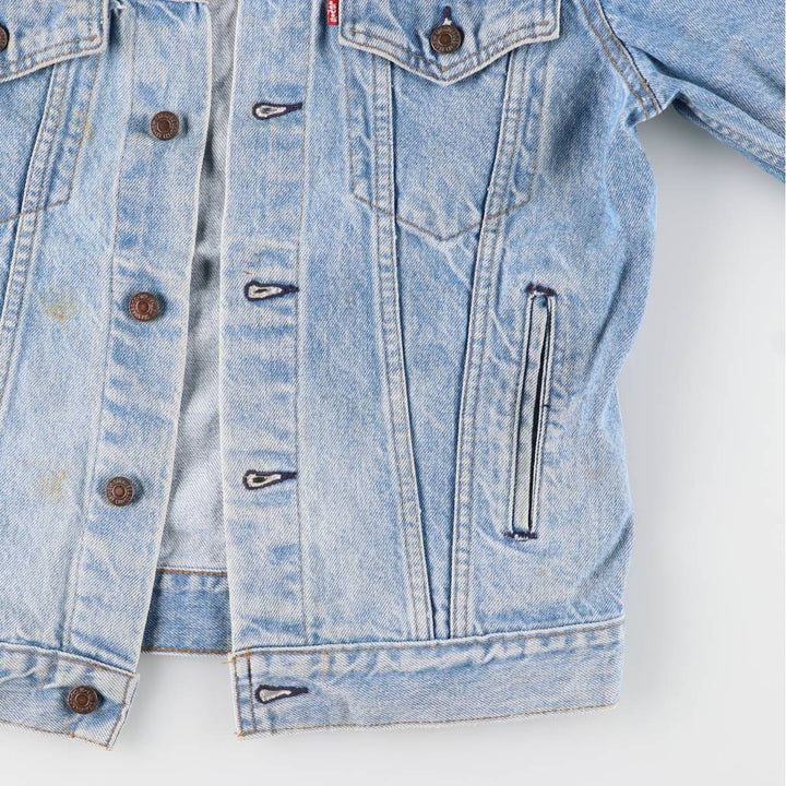 90'S Levi's 71506-0214 Stars and Stripes Custom Denim Jacket, Made in USA, Men's Size Small, Vintage cotton blue type Vintage Second Hand