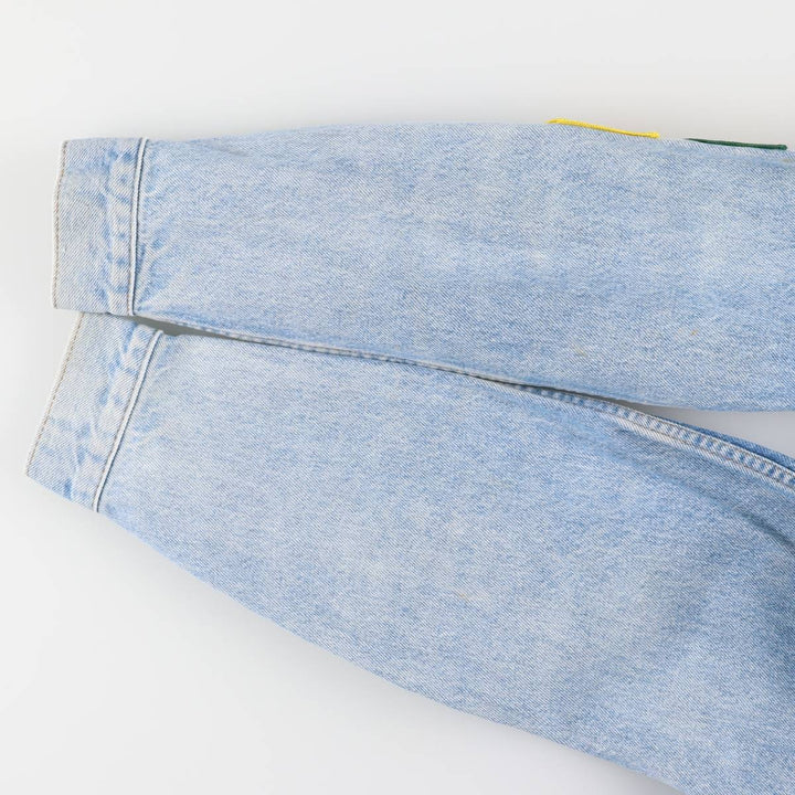 90'S Levi's 71506-0214 Stars and Stripes Custom Denim Jacket, Made in USA, Men's Size Small, Vintage cotton blue type Vintage Second Hand