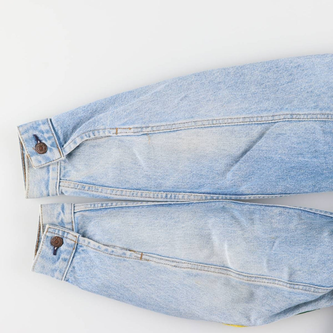 90'S Levi's 71506-0214 Stars and Stripes Custom Denim Jacket, Made in USA, Men's Size Small, Vintage cotton blue type Vintage Second Hand