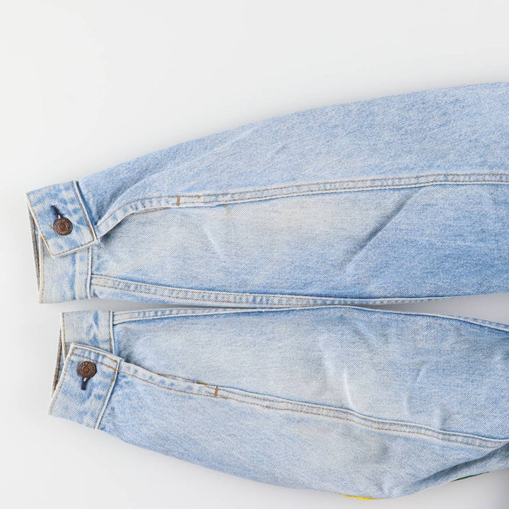 90'S Levi's 71506-0214 Stars and Stripes Custom Denim Jacket, Made in USA, Men's Size Small, Vintage cotton blue type Vintage Second Hand