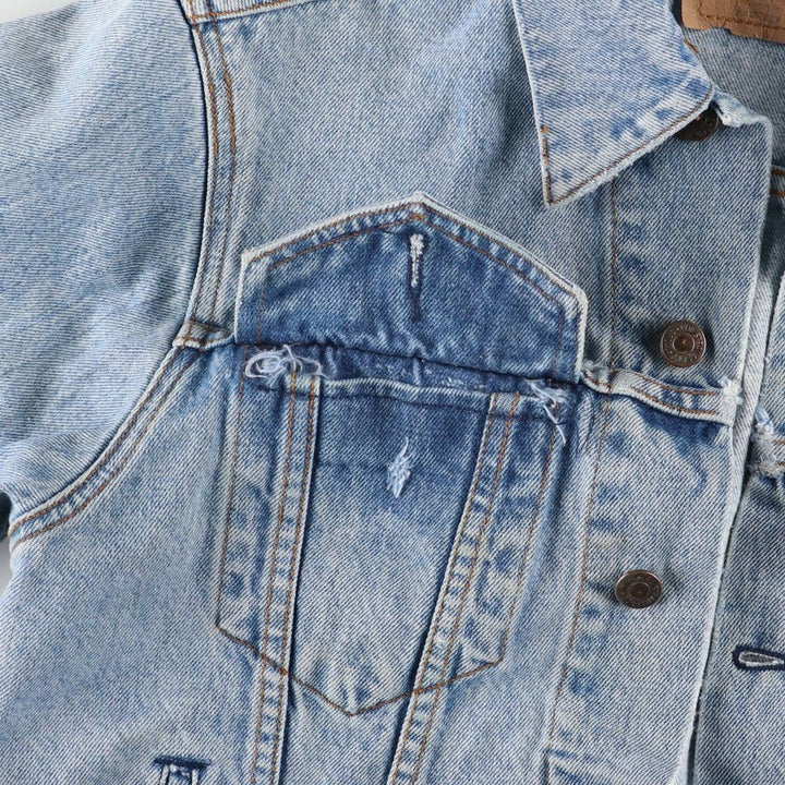 ~90'S Levi's denim jacket, denim jacket, made in the USA, men's size S, vintage cotton blue type Vintage Second Hand