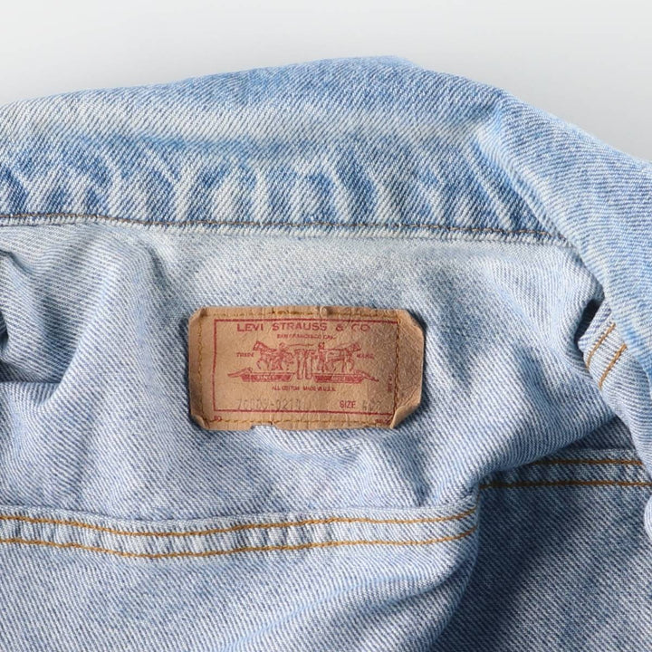 80'S Levi's 70506-0214 denim jacket, denim jacket, made in USA, men's size S, vintage cotton blue type Vintage Second Hand
