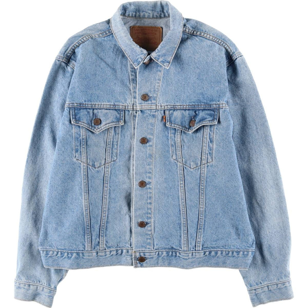 Vintage 80s-90'S Levi's 75505-0212 Orange Tab Denim Jacket, Made in Canada, Men's Size L cotton blue type Vintage Second Hand
