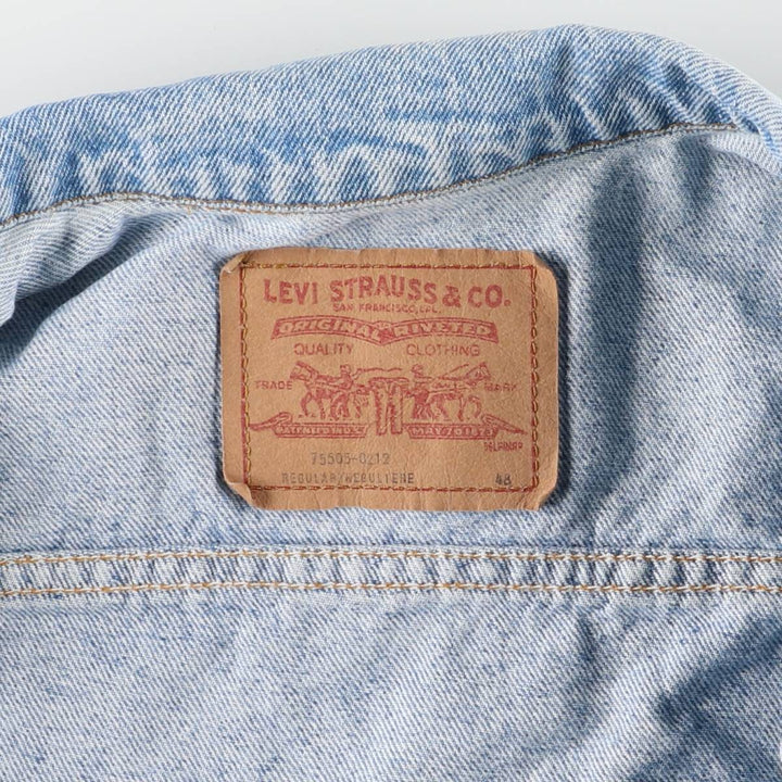 Vintage 80s-90'S Levi's 75505-0212 Orange Tab Denim Jacket, Made in Canada, Men's Size L cotton blue type Vintage Second Hand