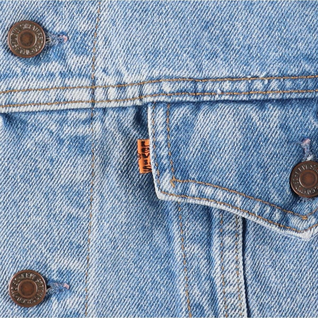 Vintage 80s-90'S Levi's 75505-0212 Orange Tab Denim Jacket, Made in Canada, Men's Size L cotton blue type Vintage Second Hand