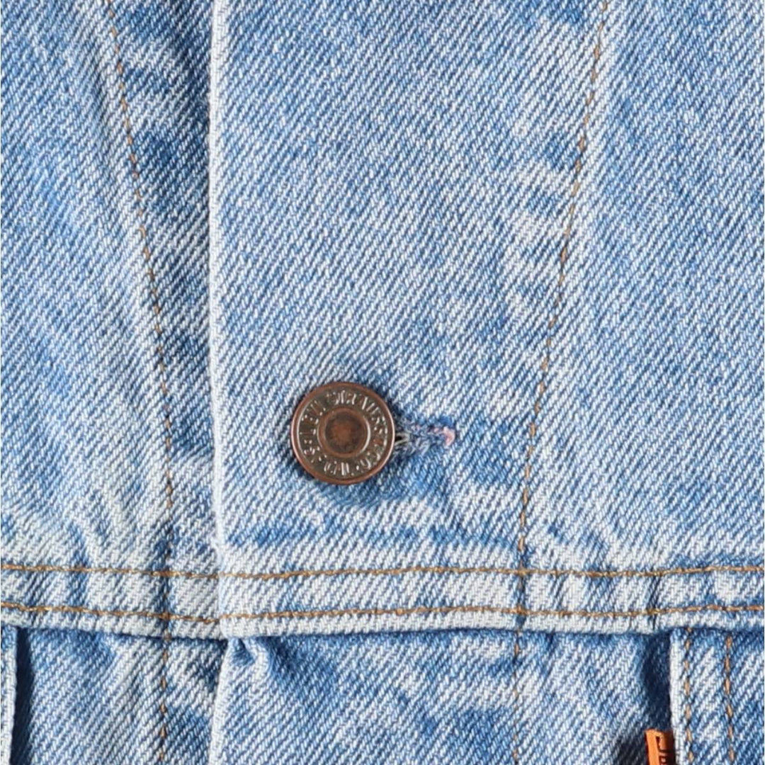 Vintage 80s-90'S Levi's 75505-0212 Orange Tab Denim Jacket, Made in Canada, Men's Size L cotton blue type Vintage Second Hand