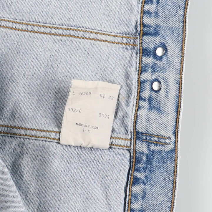 90'S Levi's 70500-0283 Lightweight Denim Jacket, Vintage cotton blue type Vintage Second Hand