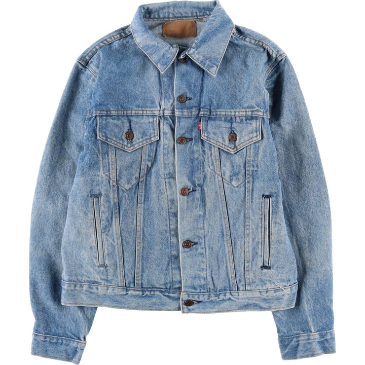 80'S Levi's 70506-0214 denim jacket, denim jacket, made in USA, men's size M, vintage unclear blue type Vintage Second Hand