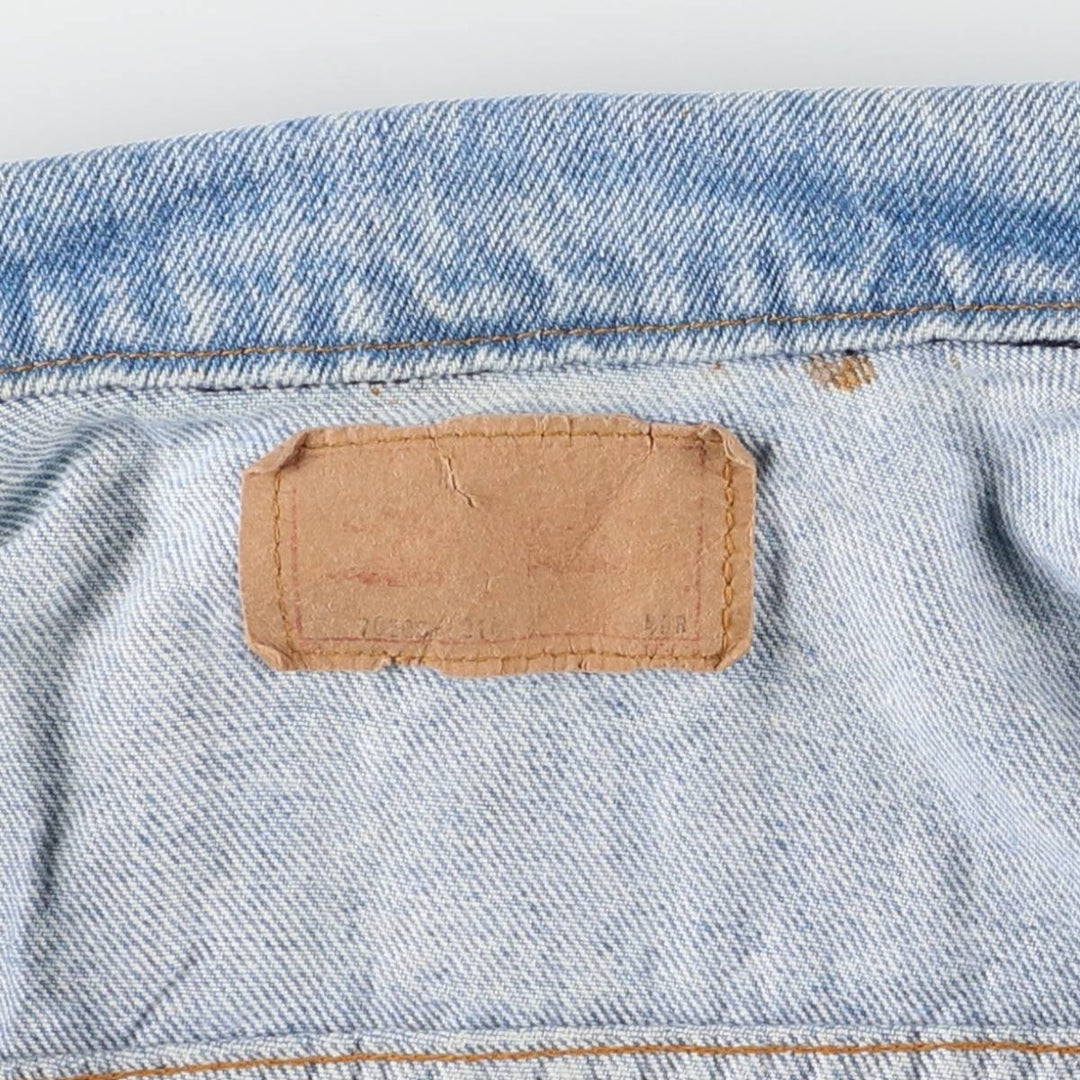 80'S Levi's 70506-0214 denim jacket, denim jacket, made in USA, men's size M, vintage unclear blue type Vintage Second Hand