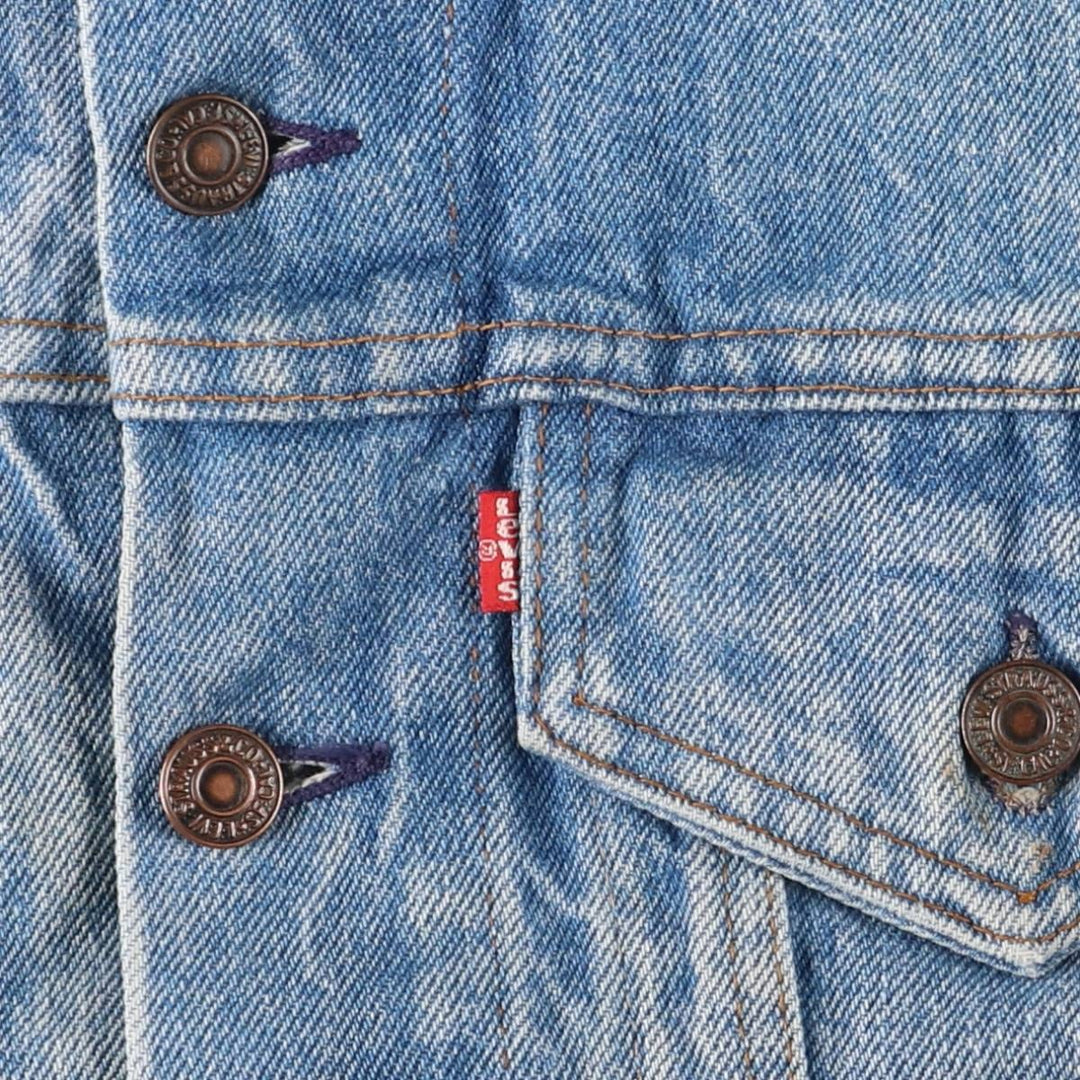 80'S Levi's 70506-0214 denim jacket, denim jacket, made in USA, men's size M, vintage unclear blue type Vintage Second Hand