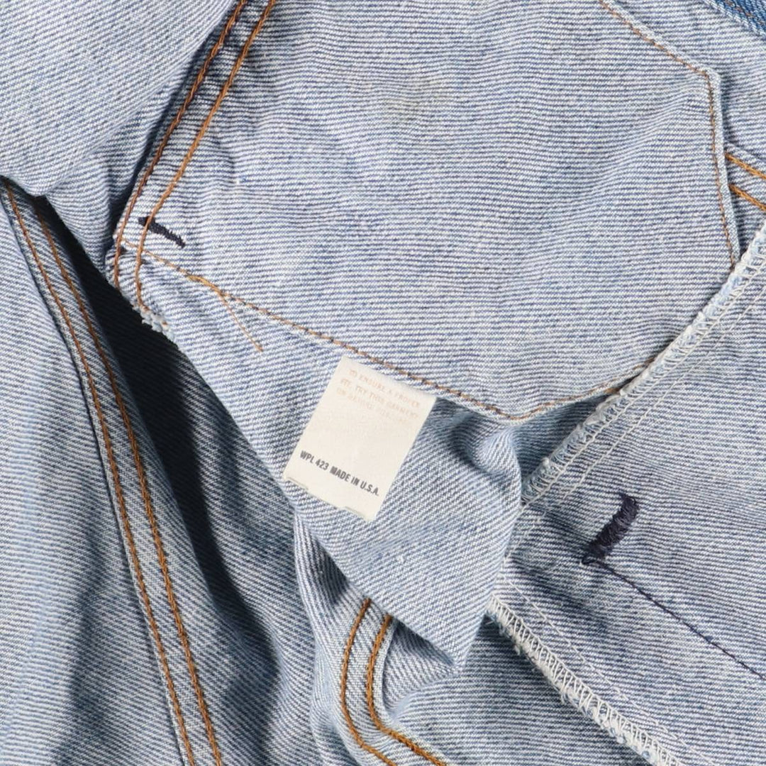 80'S Levi's 70506-0214 denim jacket, denim jacket, made in USA, men's size M, vintage unclear blue type Vintage Second Hand