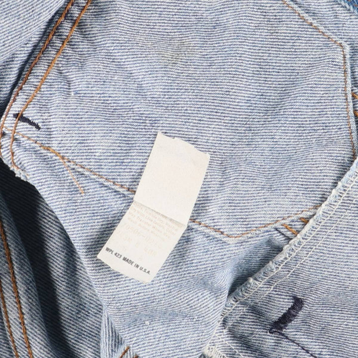 80'S Levi's 70506-0214 denim jacket, denim jacket, made in USA, men's size M, vintage unclear blue type Vintage Second Hand