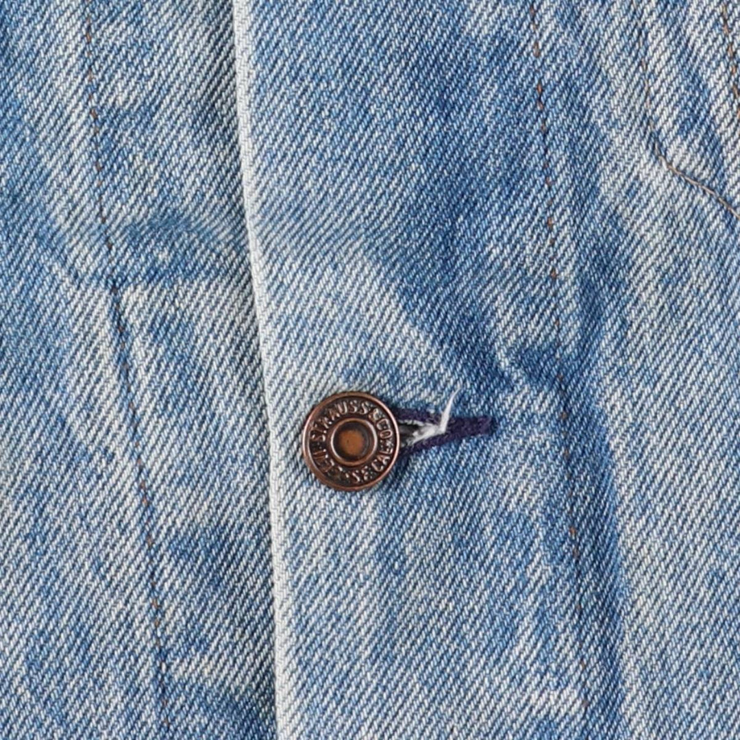 80'S Levi's 70506-0214 denim jacket, denim jacket, made in USA, men's size M, vintage unclear blue type Vintage Second Hand