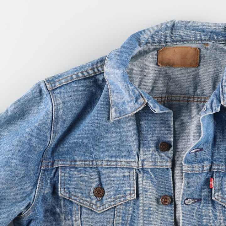 80'S Levi's 70506-0214 denim jacket, denim jacket, made in USA, men's size M, vintage unclear blue type Vintage Second Hand
