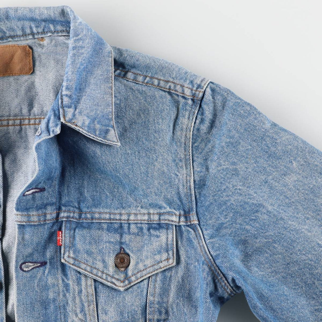 80'S Levi's 70506-0214 denim jacket, denim jacket, made in USA, men's size M, vintage unclear blue type Vintage Second Hand
