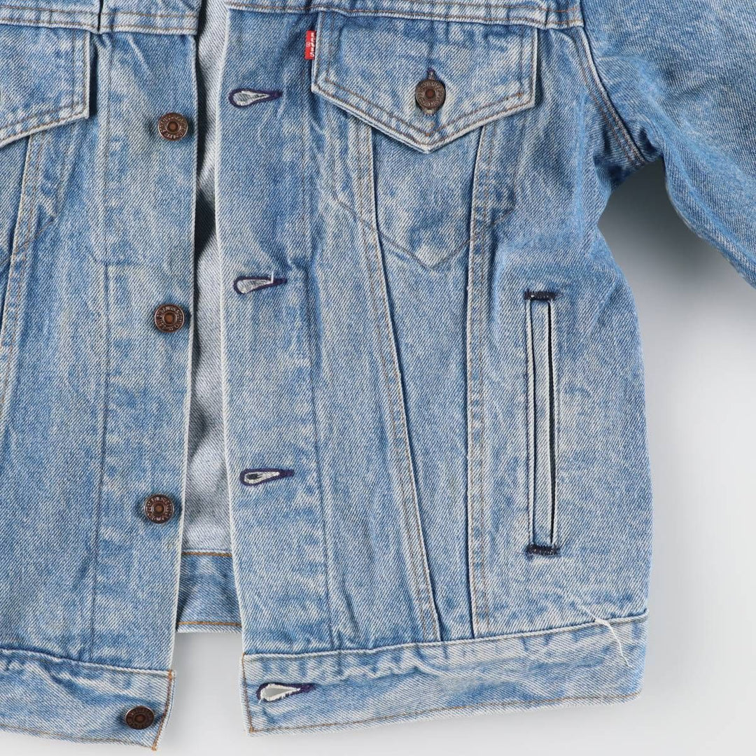 80'S Levi's 70506-0214 denim jacket, denim jacket, made in USA, men's size M, vintage unclear blue type Vintage Second Hand