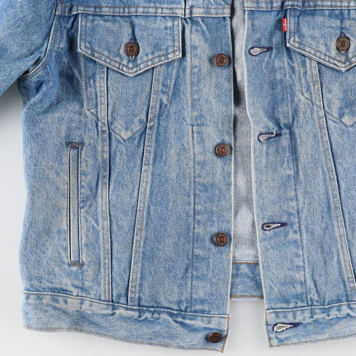 80'S Levi's 70506-0214 denim jacket, denim jacket, made in USA, men's size M, vintage unclear blue type Vintage Second Hand