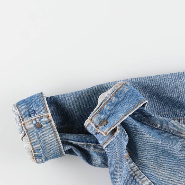 80'S Levi's 70506-0214 denim jacket, denim jacket, made in USA, men's size M, vintage unclear blue type Vintage Second Hand