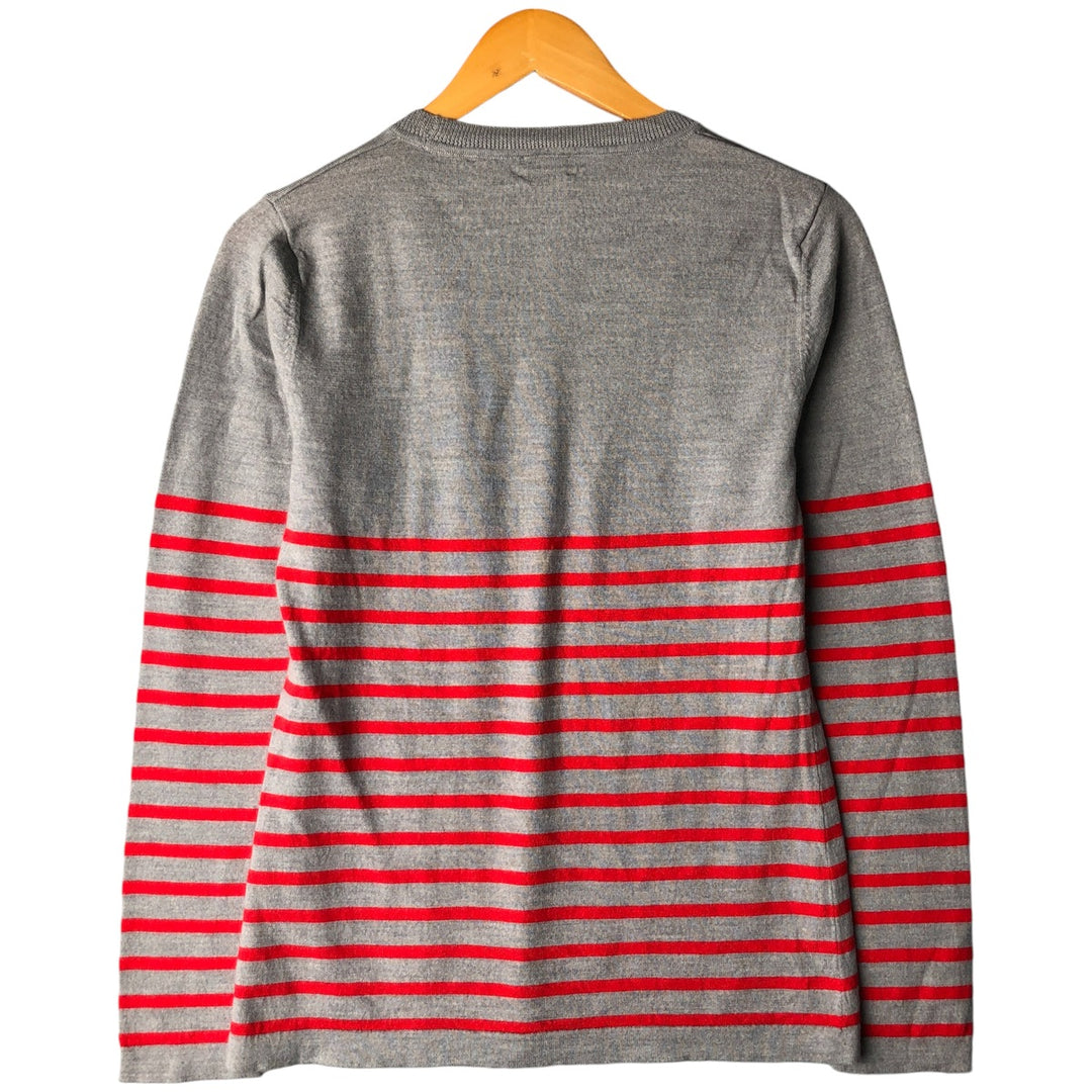 Patagonia 51346FA13 Striped Merino Wool Knit Sweater, Women's, Size L Merino wool gray type Vintage Second Hand