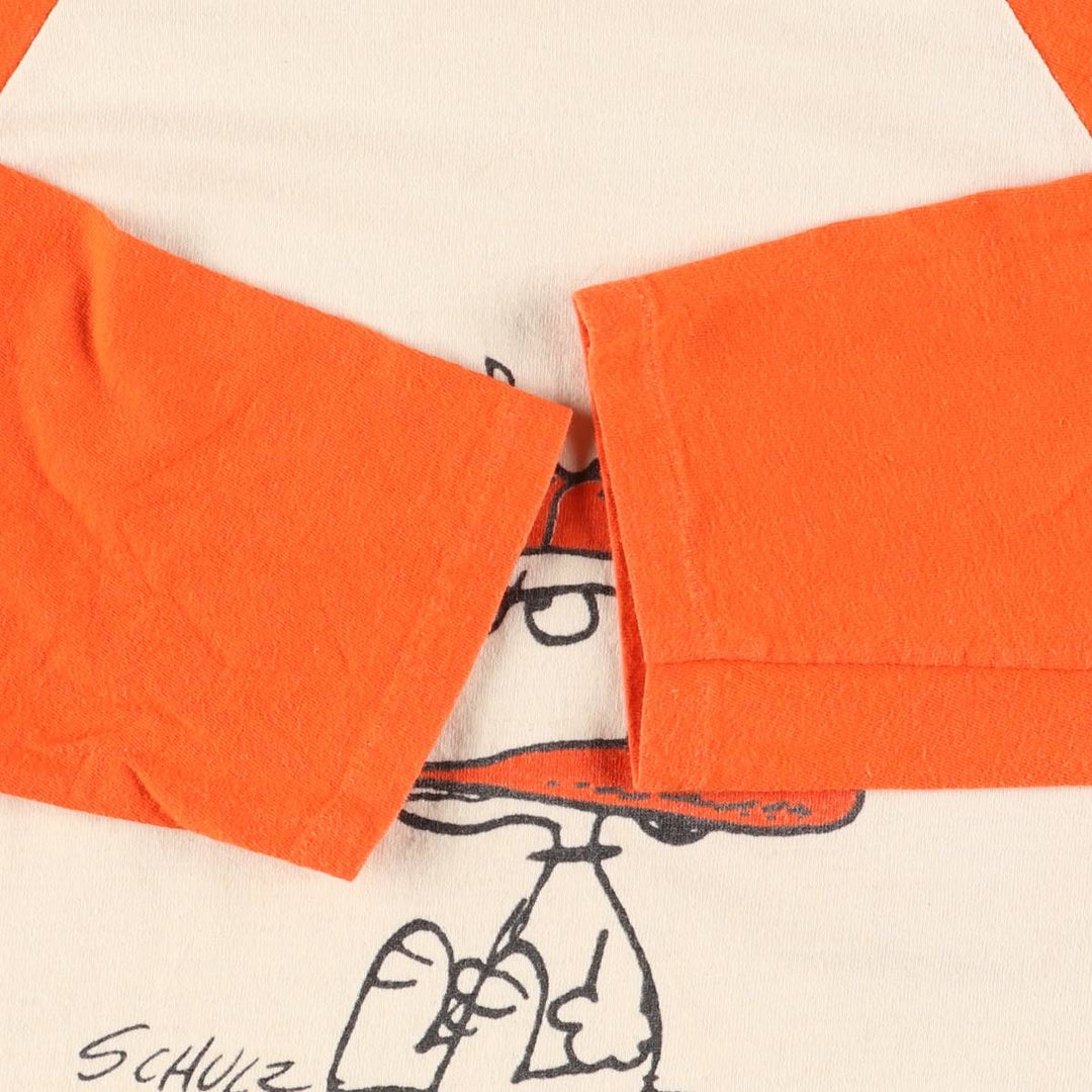 Vintage 1970'S Artex Snoopy San Francisco Giants character print long-sleeved T-shirt, women's size M cotton ivory Vintage Second Hand