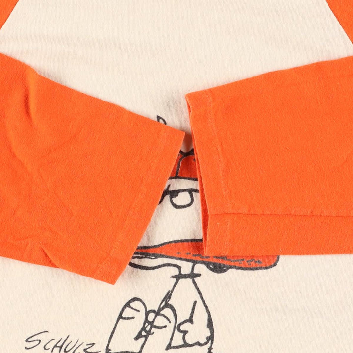 Vintage 1970'S Artex Snoopy San Francisco Giants character print long-sleeved T-shirt, women's size M cotton ivory Vintage Second Hand