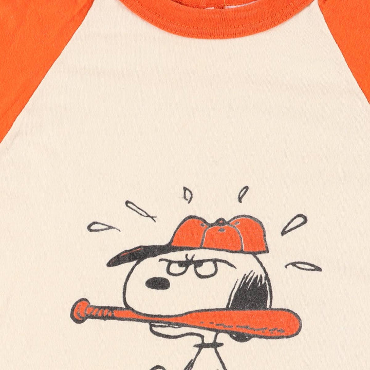 Vintage 1970'S Artex Snoopy San Francisco Giants character print long-sleeved T-shirt, women's size M cotton ivory Vintage Second Hand