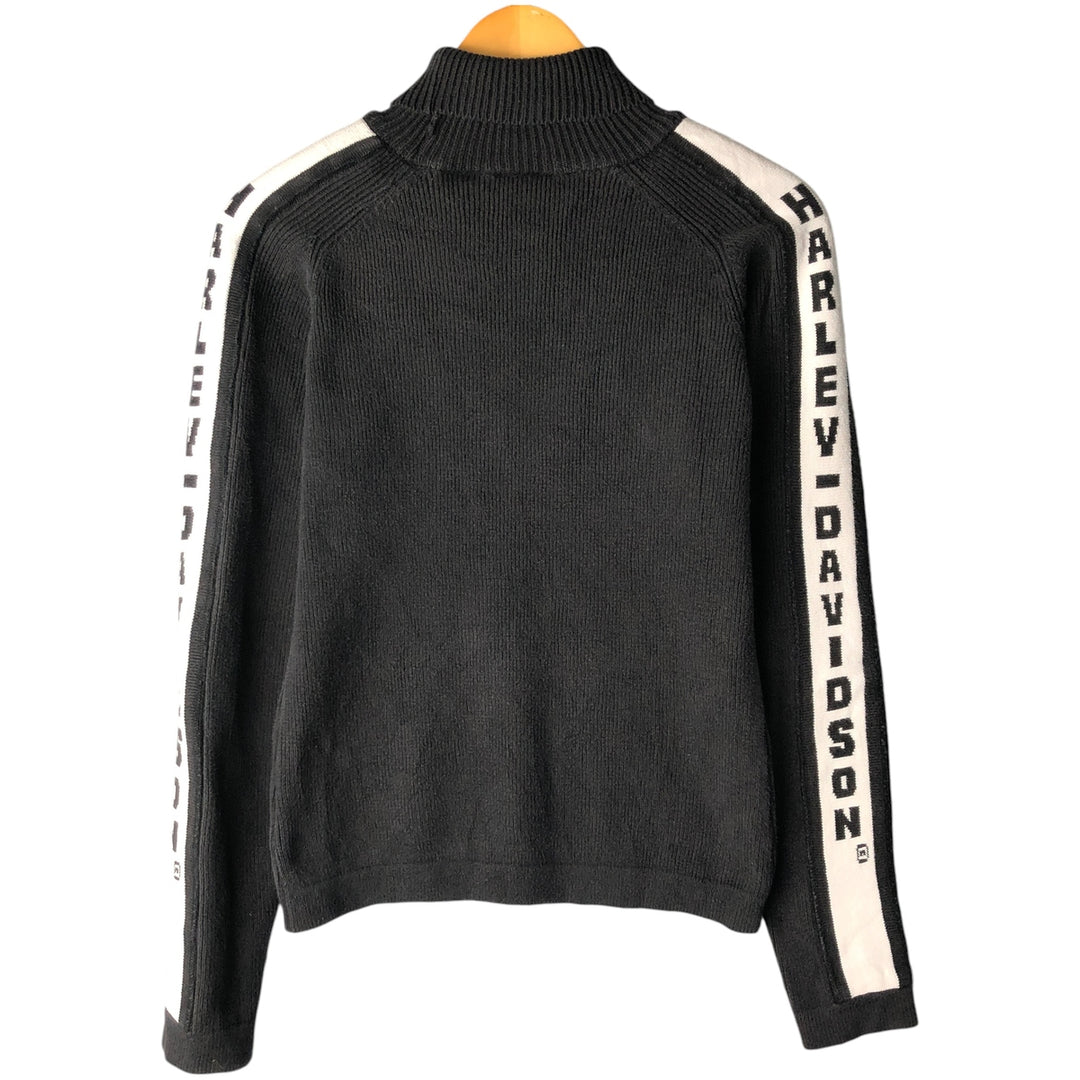 Harley-Davidson Women's XS Turtleneck Cotton Knit Sweater cotton Charcoal Vintage Second Hand