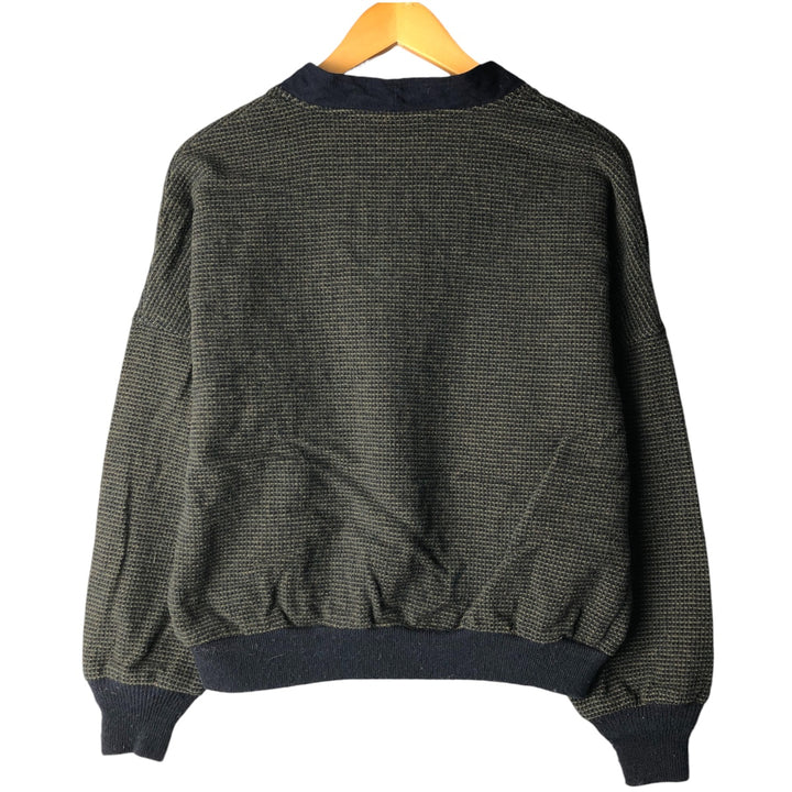 Pendleton Check Pattern Wool Knit Cardigan, Made in USA, Women's Size L wool navy blue type Vintage Second Hand